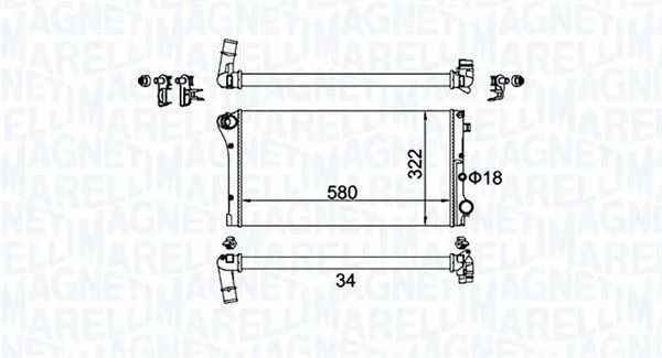 RADIATORE RAFFREDDAMENTO per FIAT PANDA (169) 1.3MJT