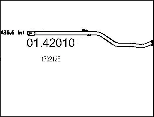 TUBO MARMITTA CENTRALE PER CITROEN Saxo 1.0