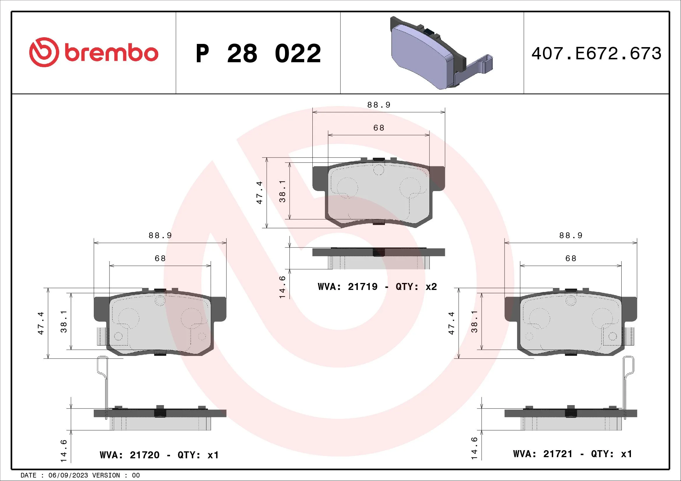PASTIGLIE FRENO POST. per HONDA SUZUKI