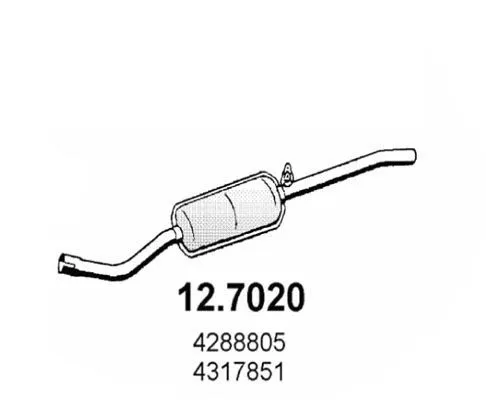MARMITTA TERMINALE POSTERIORE PER FIAT 128 COUPE 1