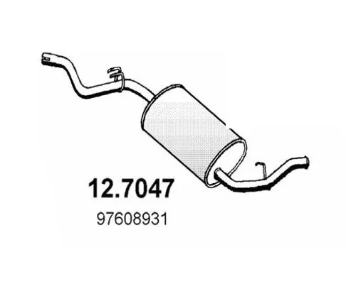 MARMITTA TERMINALE per FIAT UNO CS 1.1