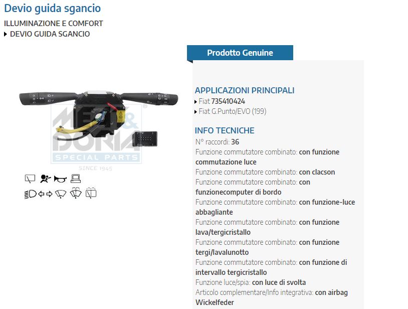 DEVIO LUCI per Fiat G.Punto/EVO (199)