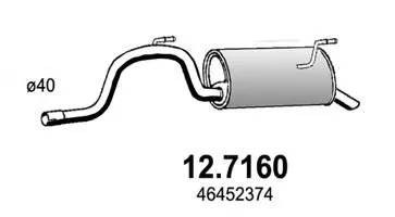 MARMITTA TERMINALE per FIAT PALIO 1.2