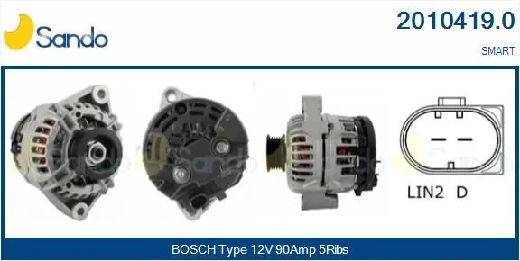 ALTERNATORE per SMART FORTWO (451)