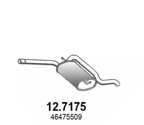 SILENZIATORE POSTERIORE PER FIAT STRADA 1.7 1.9 TD 2001