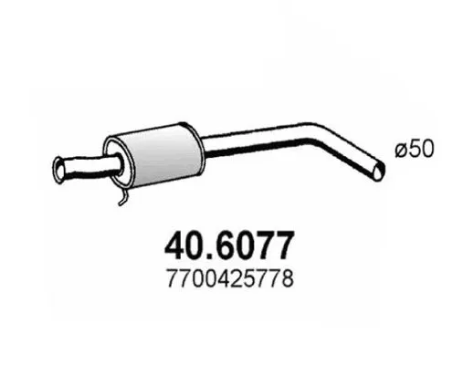 MARMITTA CENTRALE PER RENAULT MEGANE I 1.6 1.9DCi