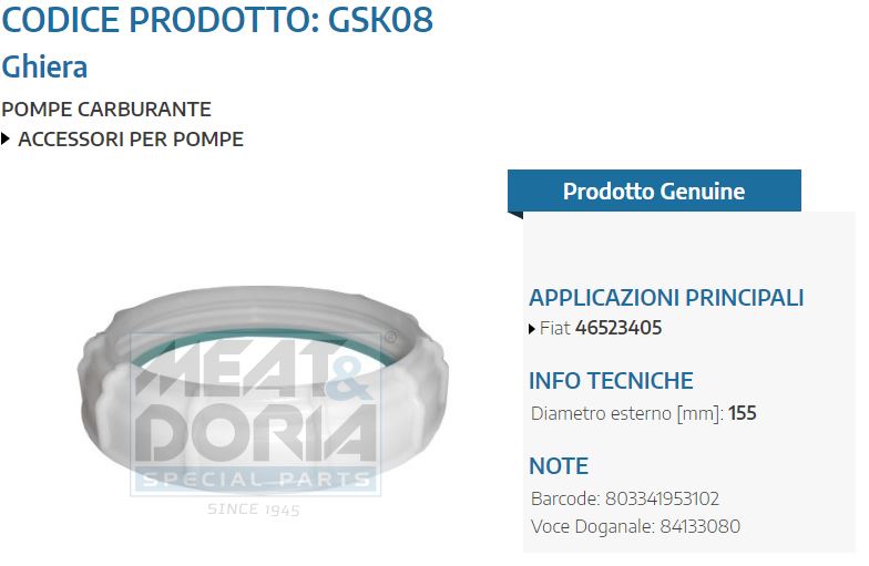 MEAT POMPE CARBURANTE
