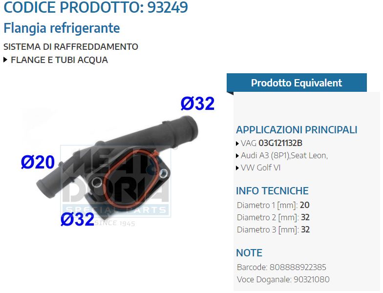 Flangia refrigerante Audi A3 (8P1),Seat Leon,