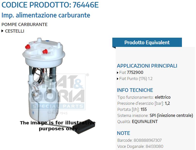 Pompa cestello Fiat Punto (176) 1.2 (Boll.Blu)