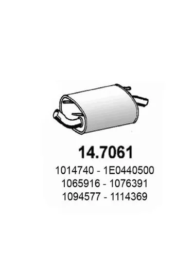 MARMITTA TERMINALE per FORD FIESTA 1.2 16V 8/1995