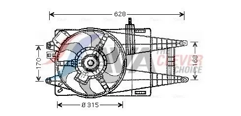 ELETTROVENTOLA RAFFREDDAMENTO per FIAT IDEA PUNTO LANCIA YPSILON
