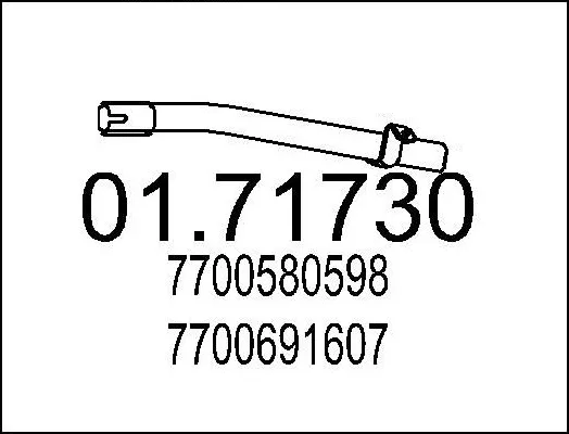 TUBO MARMITTA TERMINALE per RENAULT R5 0.8 0.9