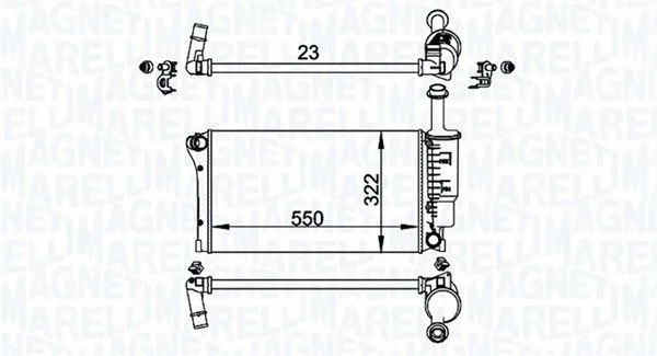 RADIATORE RAFFREDDAMENTO per FIAT PANDA (169) +AC