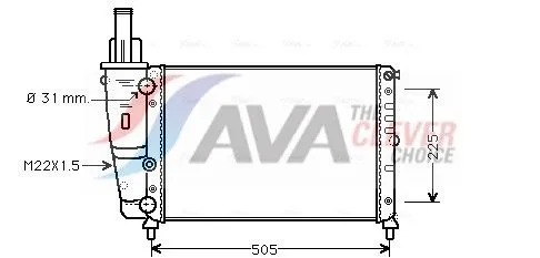 RADIATORE RAFFREDDAMENTO per FIAT PUNTO 55 LANCIA Y -AC