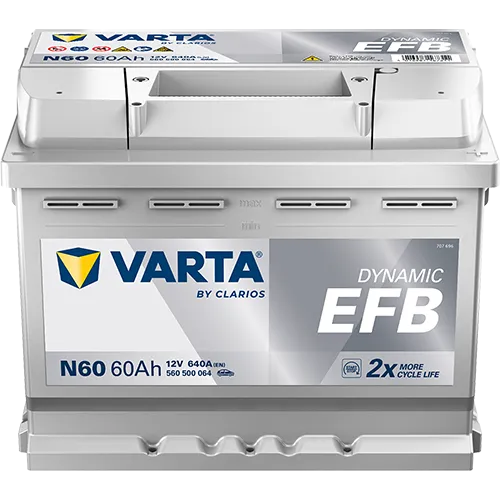 BATTERIA 60AH 640A EFB DYNAMIC AGM START&STOP +DX 
