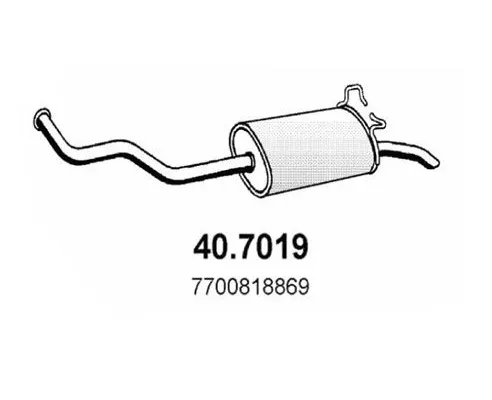 MARMITTA SILENZIATORE POSTERIORE PER RENAULT 19 CHAMADE 1.4i 6/92