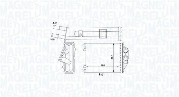 RADIATORE RISCALDAMENTO per FIAT 500 (312) PANDA (169)