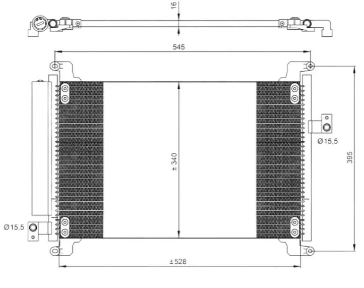 CONDENSATORE A/C PER FIAT MULTIPLA 1.6I REST. 05-