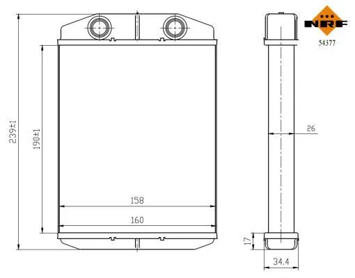 RADIATORE RISCALDAMENTO PER FIAT LANCIA (312) 500 PANDA YPSILON