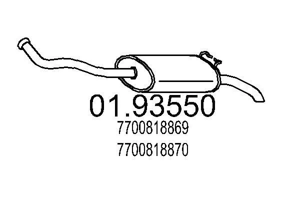 MARMITTA SILENZIATORE POSTERIORE RENAULT R19 1.4