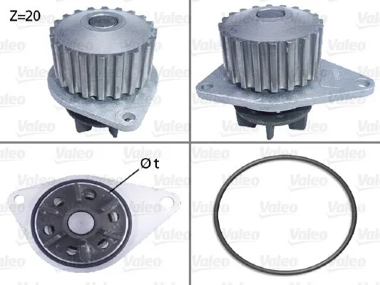 POMPA ACQUA PER PEUGEOT 205 1.1-0.9/CI AX 0.9
