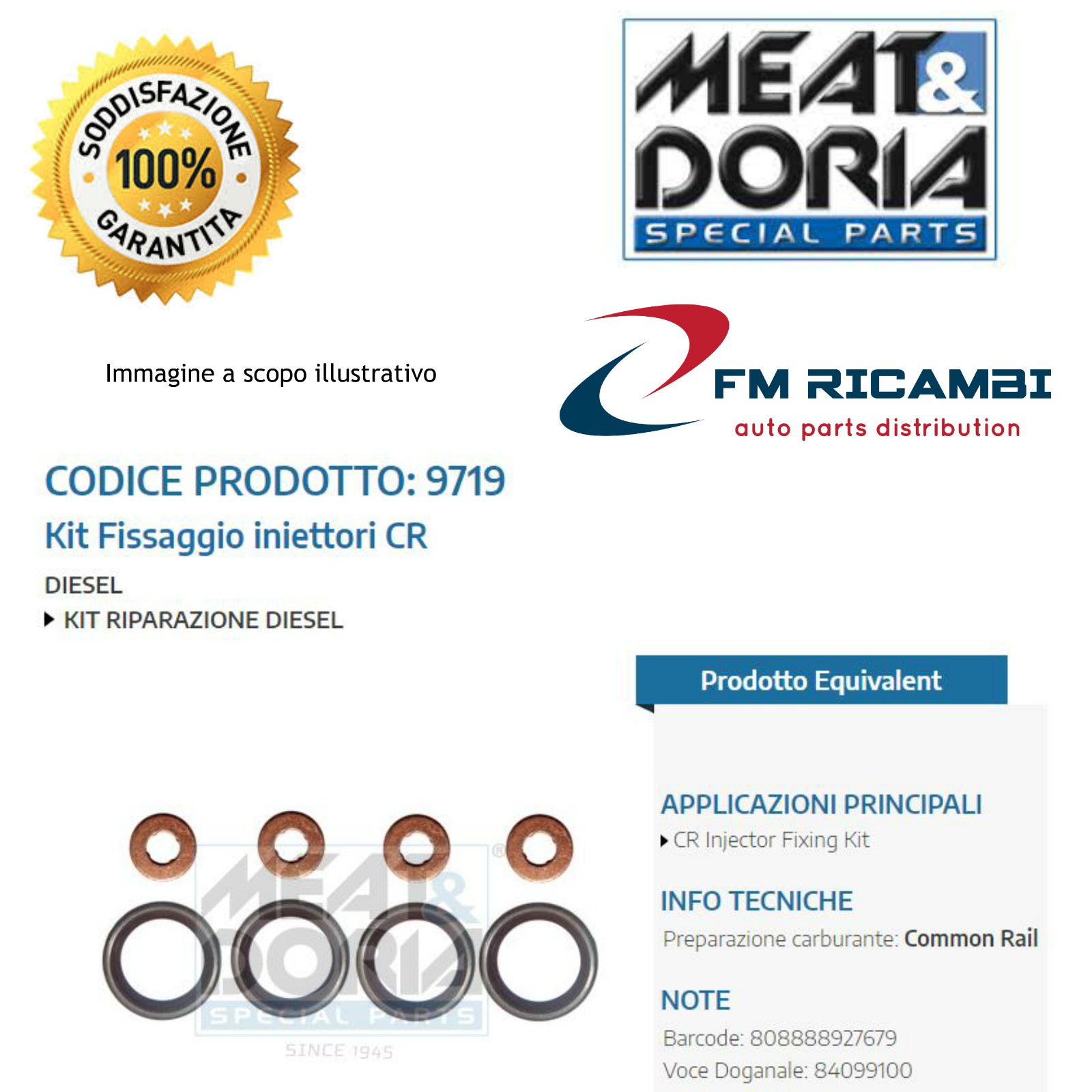 Kit Fissaggio iniettori CR CR Injector Fixing Kit