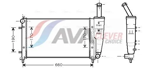 RADIATORE RAFFREDDAMENTO per FIAT PUNTO (188) 1.2