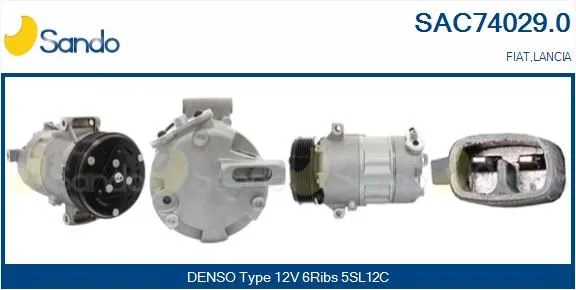 COMPRESSORE A/C per FIAT BRAVO II LANCIA DELTA III 1.9MJT