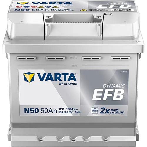BATTERIA 50AH 550A EFB DYNAMIC AGM START&STOP +DX 