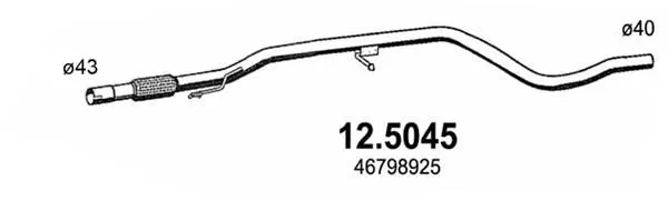 TUBO CENTRALE PER FIAT PALIO 1.2 06-2001