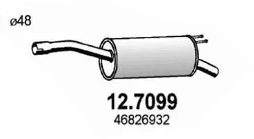 MARMITTA TERMINALE per FIAT DOBLO (119, 223) 1.3MJ 1.9JTD
