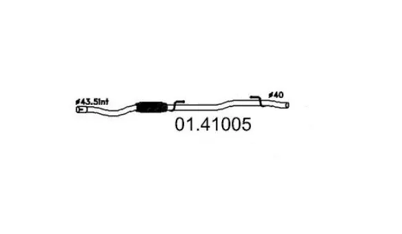 MARMITTA CENTRALE per FIAT PANDA (169) 1.2