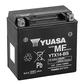 Batteria Moto Yuasa 12V/12,6Ah 150x87x145