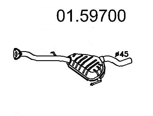 MARMITTA CENTRALE per FIAT COUPE 1.8 16V 