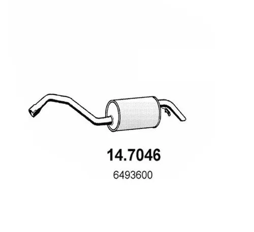 MARMITTA TERMINALE per FORD ESCORT V ORION III 1.6