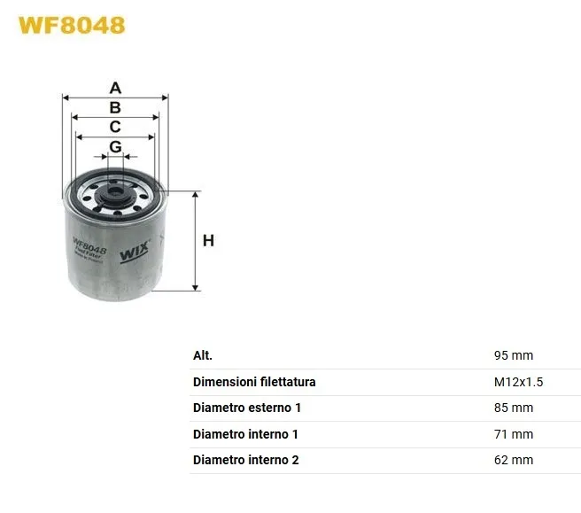 FILTRO CARBURANTE per MERCEDES E - SPRINTER