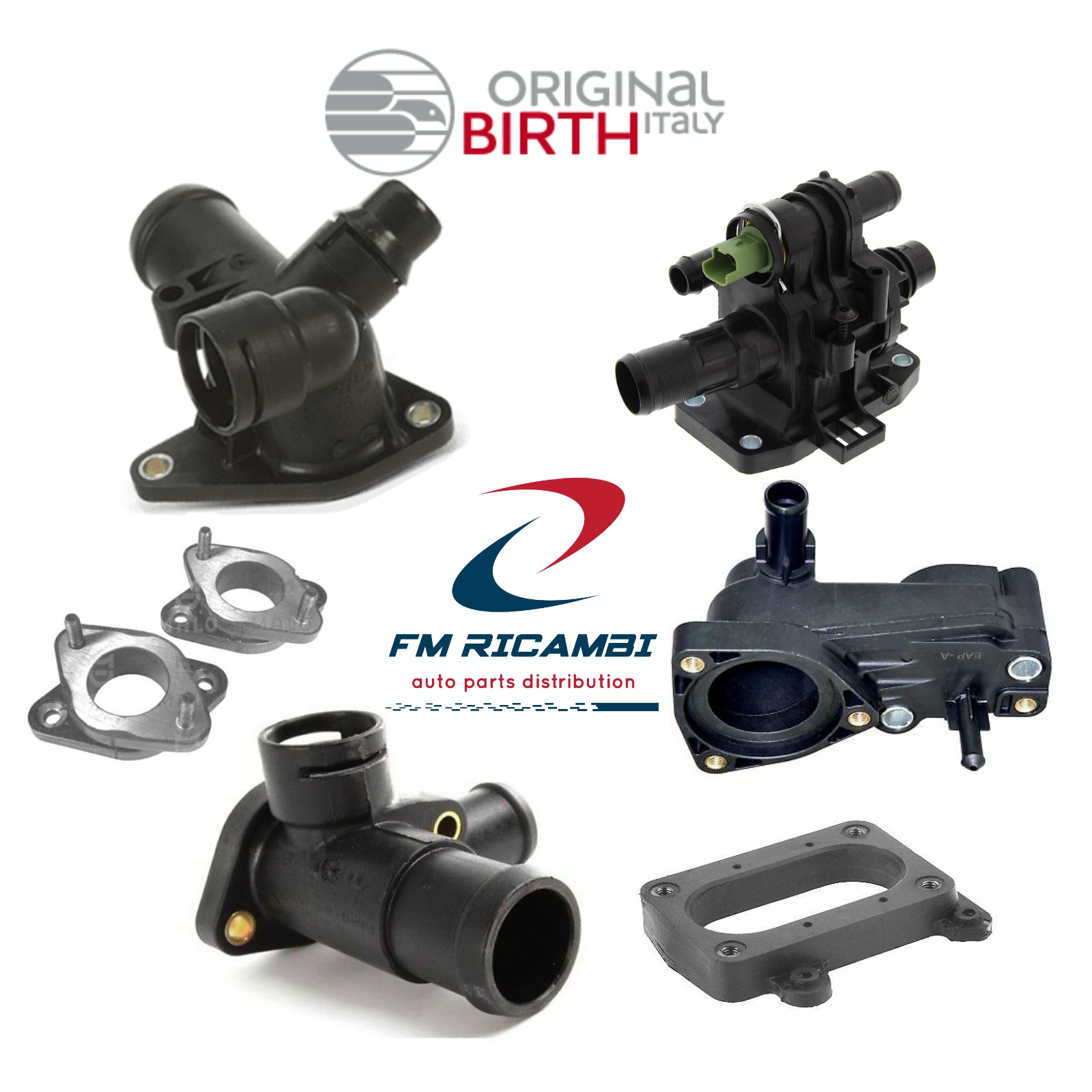 FLANGIA TERMOSTATO PER AUDI A3 96> GOLF IV  98>