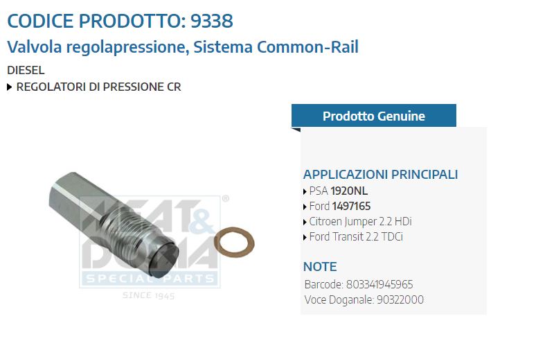 Valvola regolapressione, Sistema Common-Rail Citro