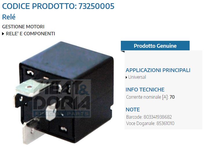 Interruttore,Accens./motorino  avviam. Universale