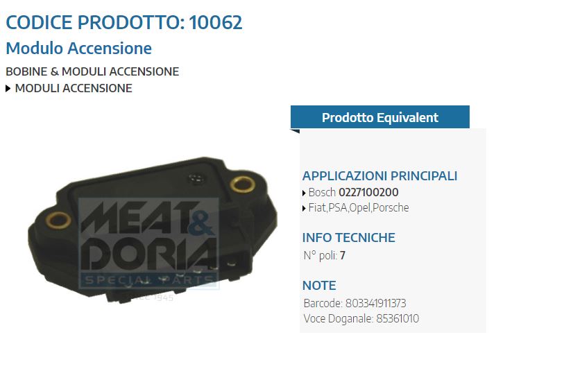 Modulo Accensione Fiat,PSA,Opel,Porsche