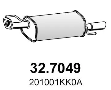 MARMITTA TERMINALE POST. per NISSAN JUKE 1.5DCi 10-19