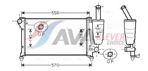 RADIATORE RAFFREDDAMENTO per FIAT PANDA 1.1 1.2 NO AC 03-