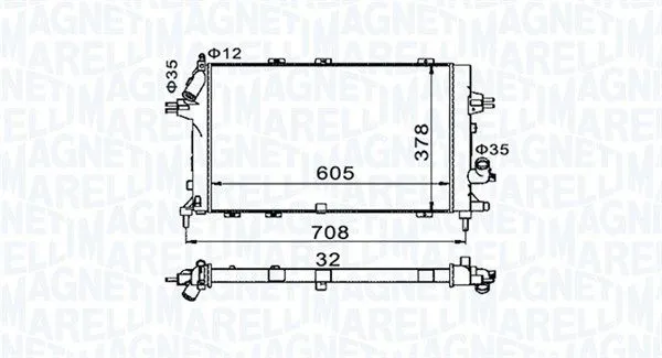 RADIATORE RAFFREDDAMENTO per OPEL ASTRA H ZAFIRA B CDTi