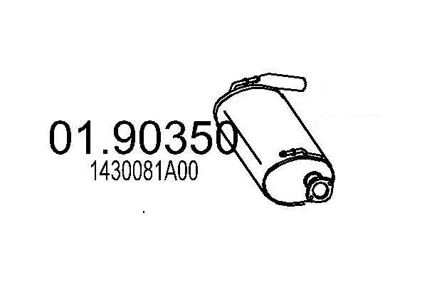 MARMITTA TERMINALE per SUZUKI JIMNY 1.3 16V 01-