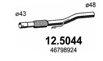 MARMITTA TUBO CENTRALE PER FIAT PALIO 1.2 06-2000