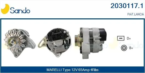 ALTERNATORE (ORIGINALE) per FIAT PANDA 1.1 -04