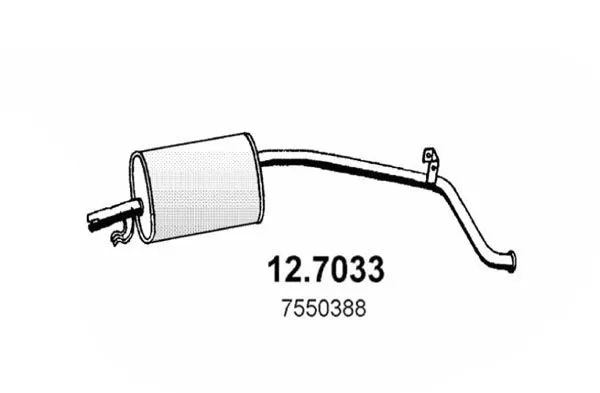 MARMITTA SILENZIATORE POSTERIORE PER FIAT PANDA 4X4 1/86