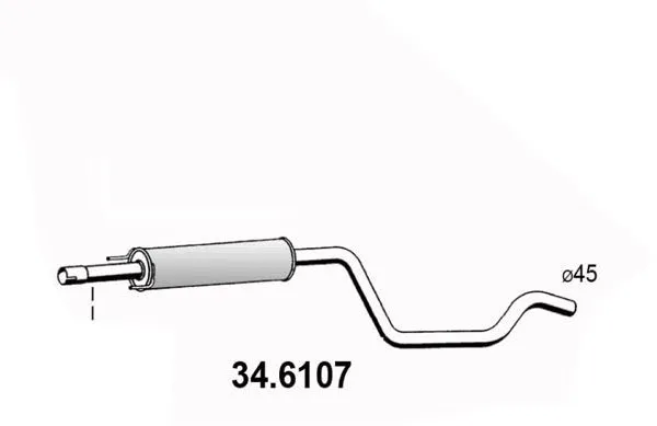MARMITTA CENTRALE per OPEL MERIVA A 1.4 1.6 1.8