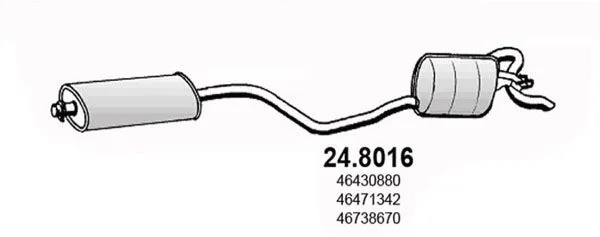 SILENZIATORE CENTRALE +POSTERIORE PER LANCIA Y 1.1 i 1997