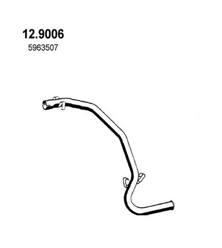 TUBO TERMINALE SCARICO per FIAT DUCATO (280) 1982-1984